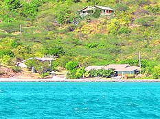 beach house seen from sea