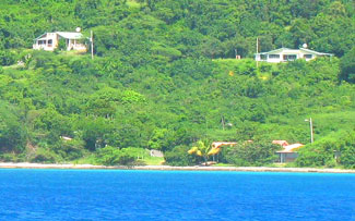 beach house seen
                  from sea