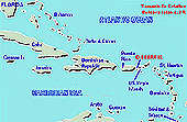 Caribbean islands map