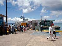 Passenger boat
                        docked in Culebra